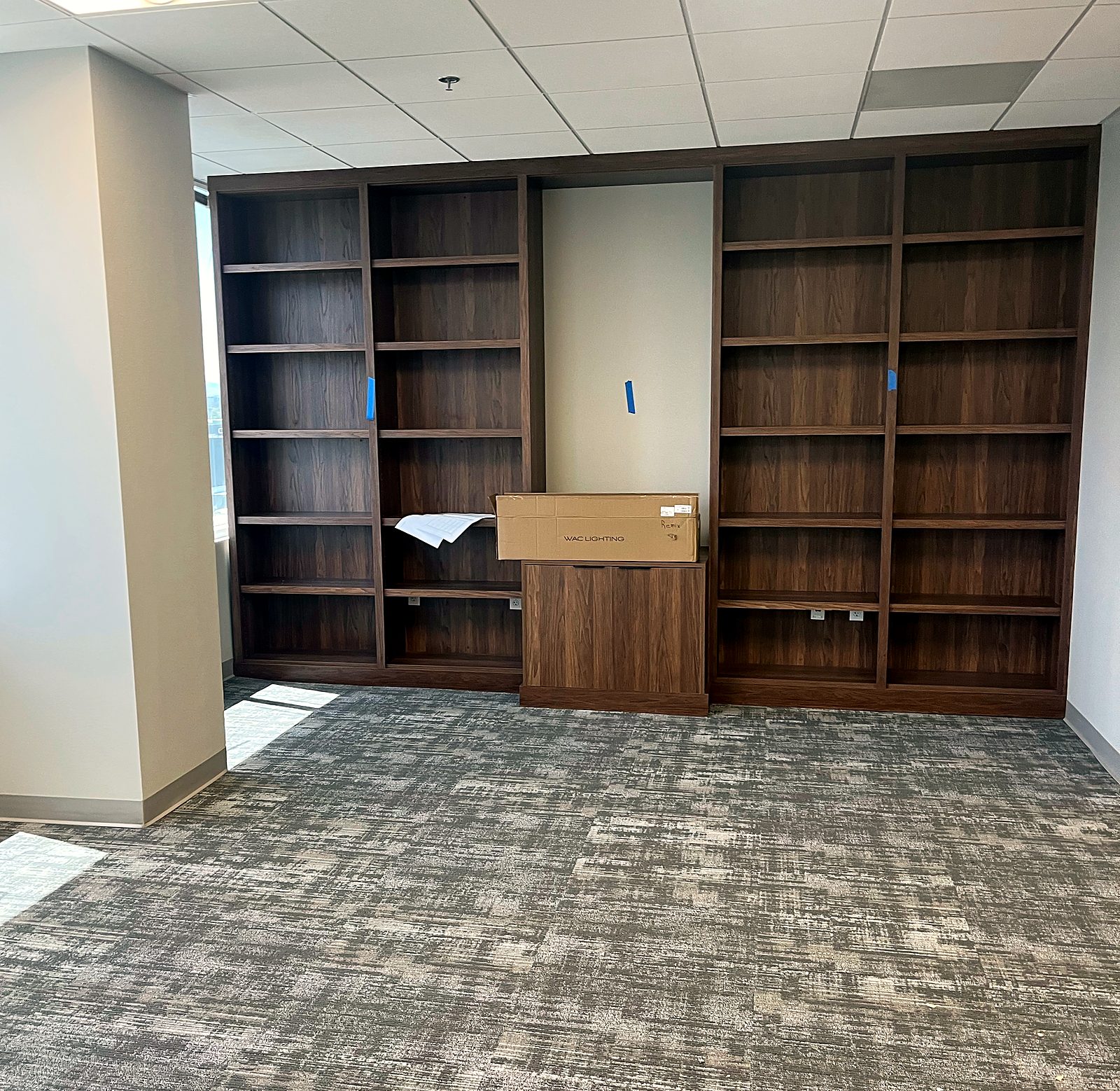 Walnut office bookcases
